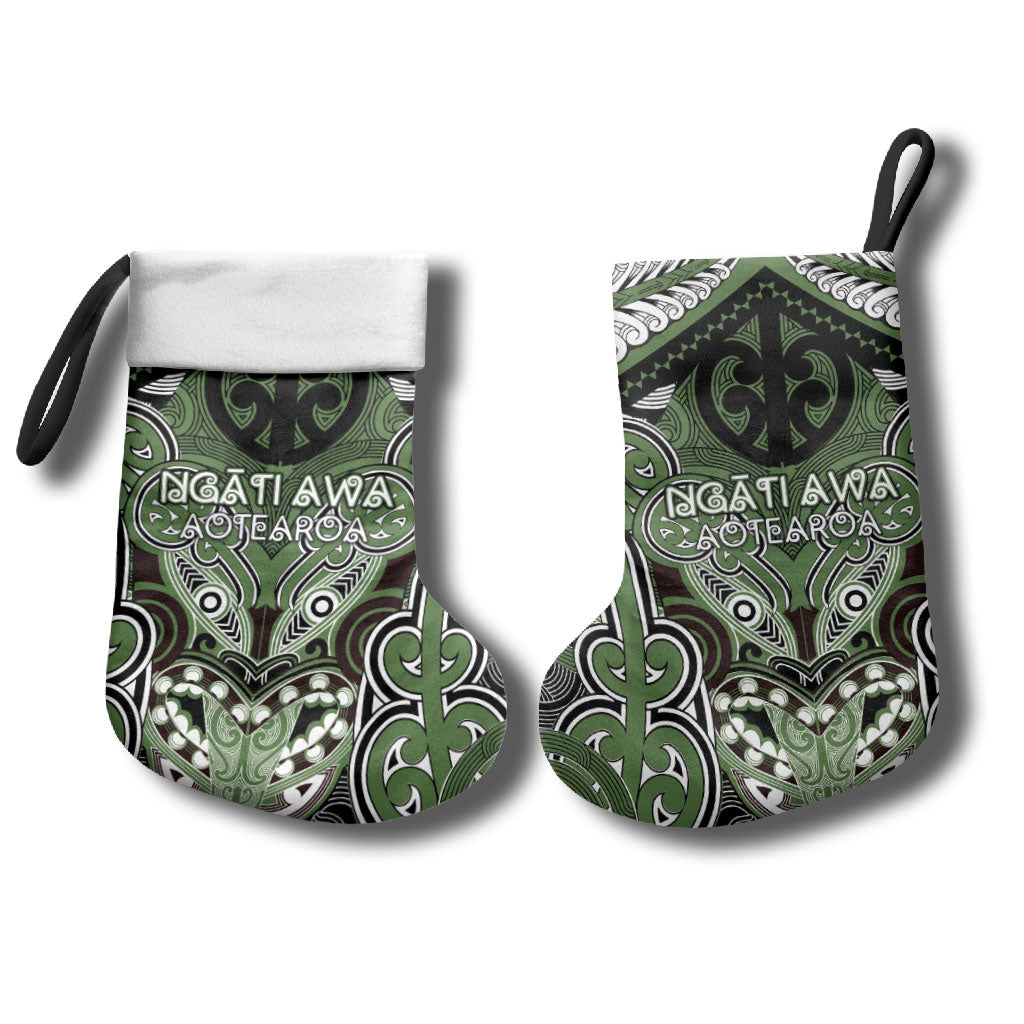 Aotearoa Iwi Ngati Awa Personalised Christmas Stocking Maori Kowhaiwhai Pattern LT19 - Polynesian Pride