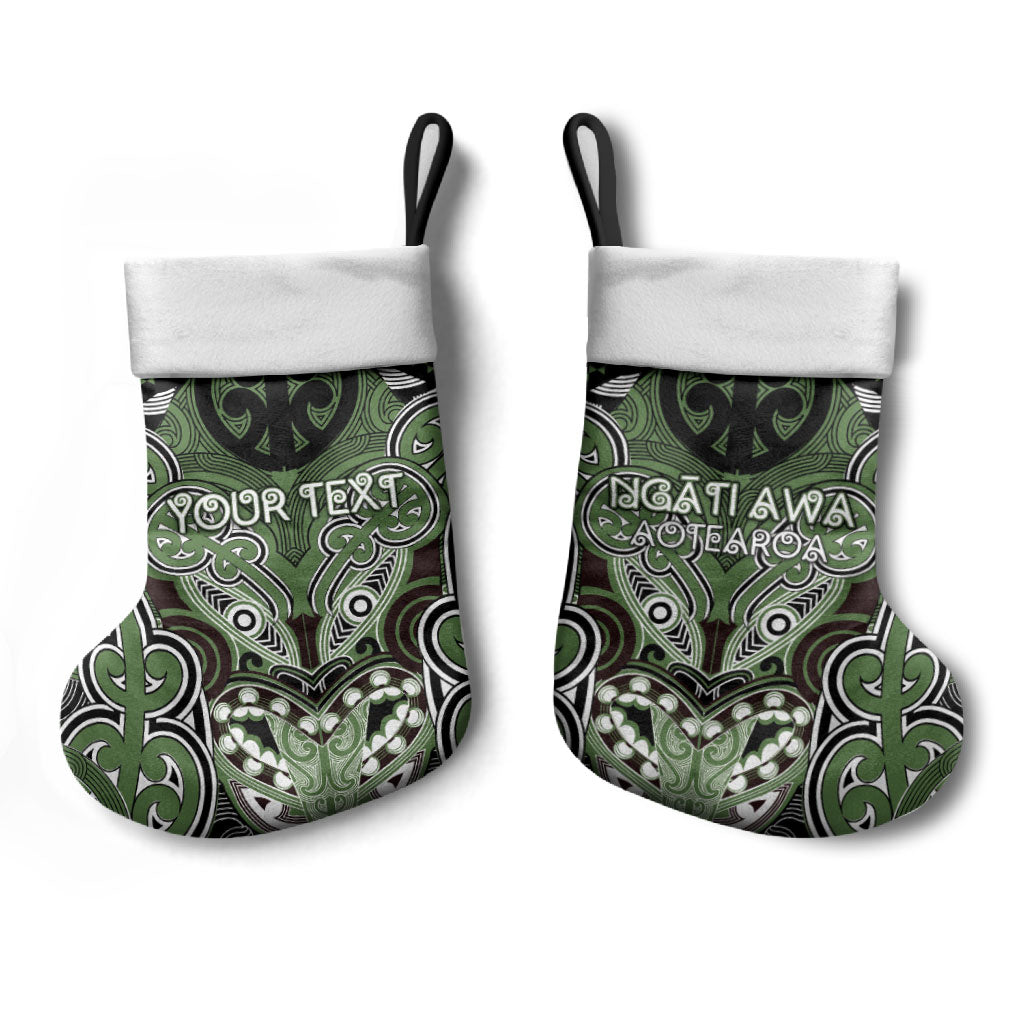 Aotearoa Iwi Ngati Awa Personalised Christmas Stocking Maori Kowhaiwhai Pattern LT19 - Polynesian Pride