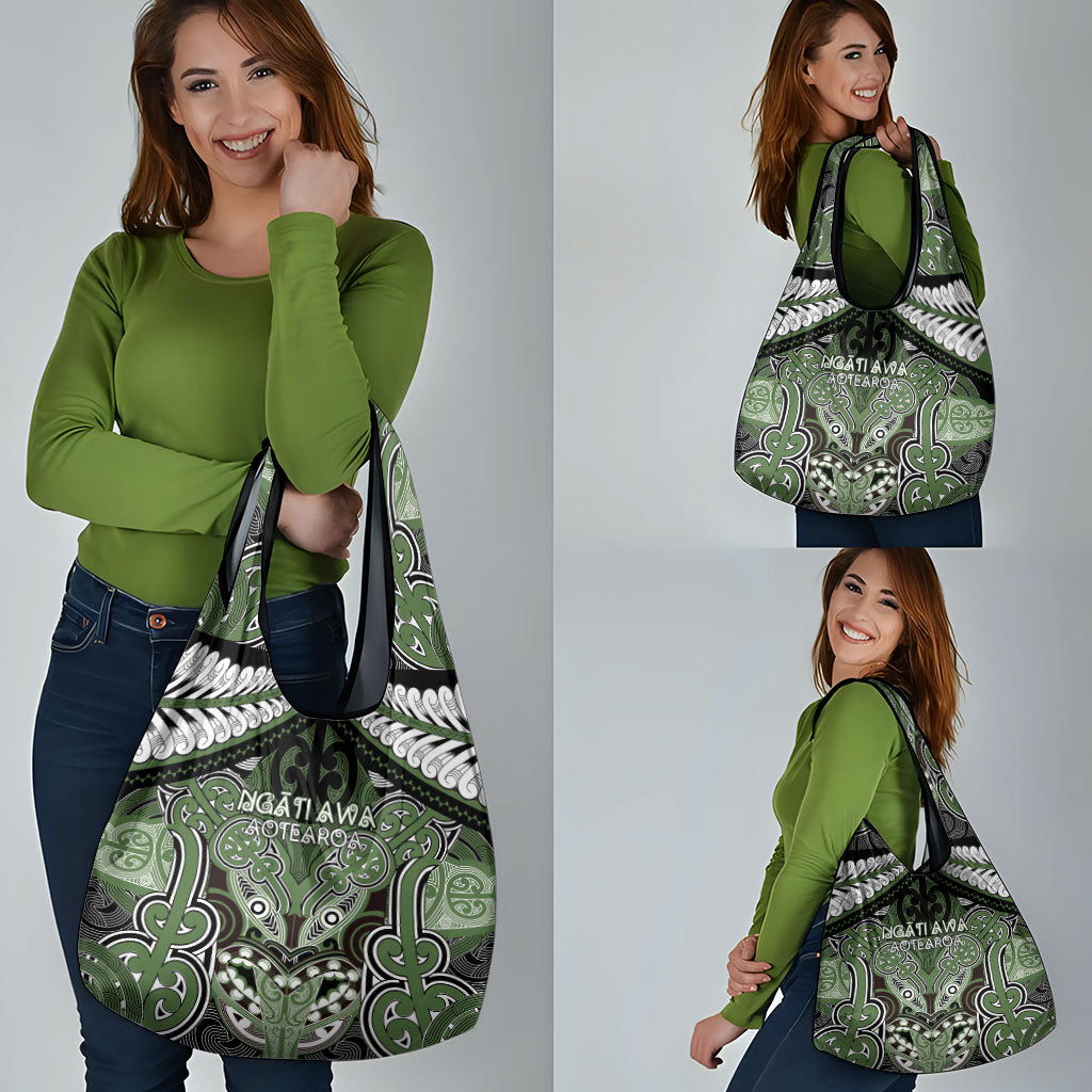 Aotearoa Iwi Ngati Awa Grocery Bag Maori Kowhaiwhai Pattern LT19 - Polynesian Pride