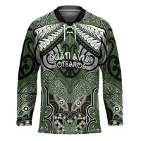 Aotearoa Iwi Ngati Awa Personalised Hockey Jersey Maori Kowhaiwhai Pattern LT19 Unisex Green - Polynesian Pride