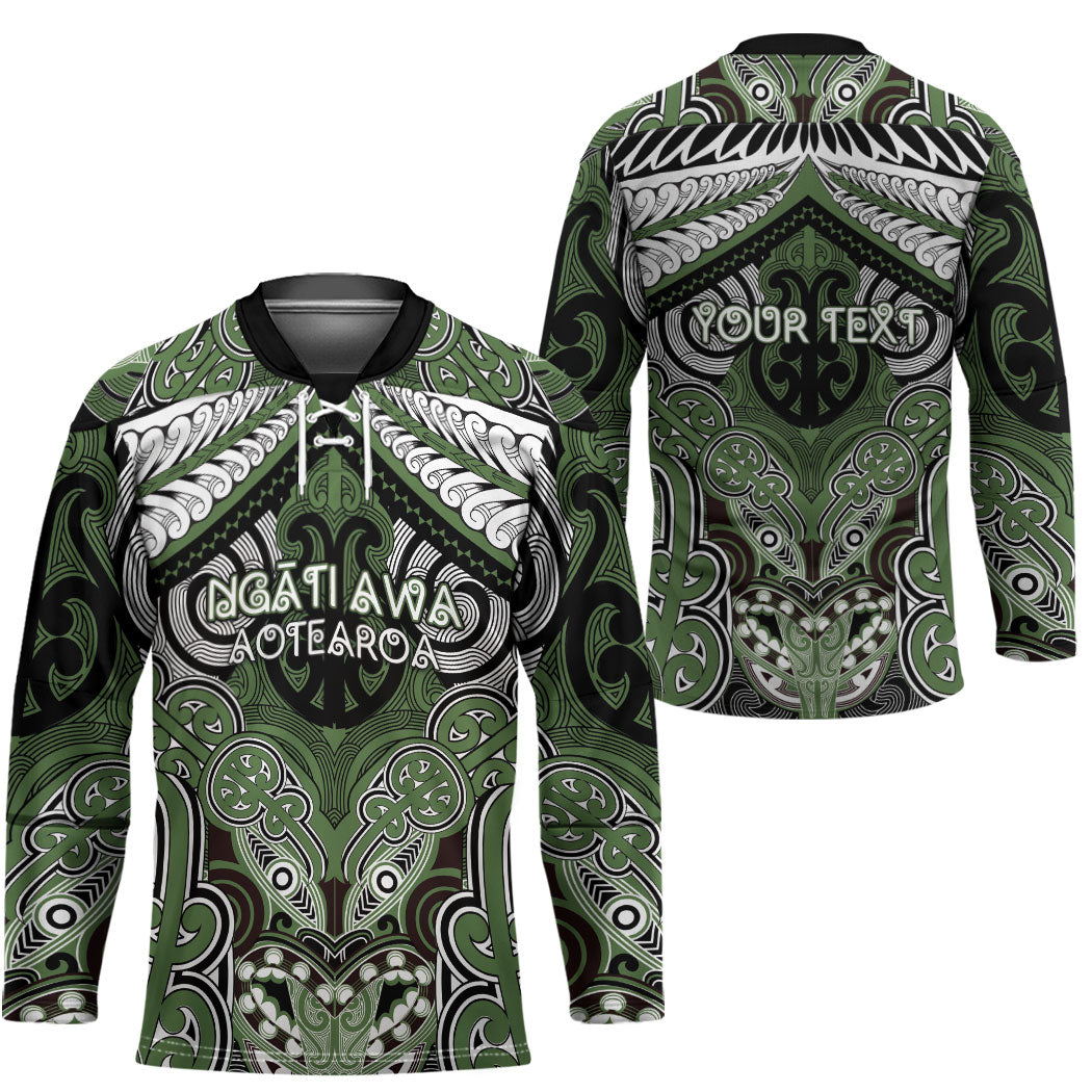 Aotearoa Iwi Ngati Awa Personalised Hockey Jersey Maori Kowhaiwhai Pattern LT19 - Polynesian Pride
