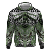 Aotearoa Iwi Ngati Awa Personalised Hoodie Maori Kowhaiwhai Pattern LT19 Pullover Hoodie Green - Polynesian Pride