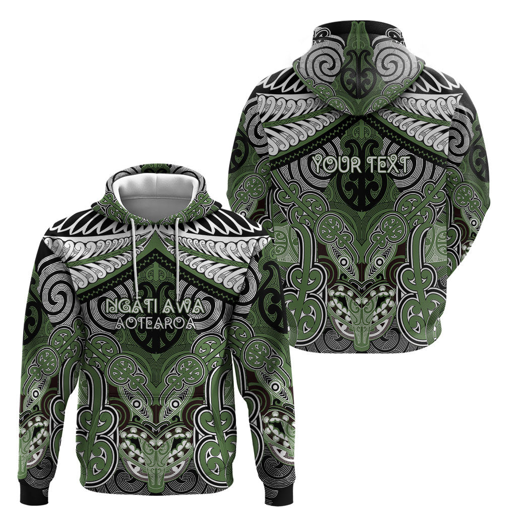 Aotearoa Iwi Ngati Awa Personalised Hoodie Maori Kowhaiwhai Pattern LT19 - Polynesian Pride