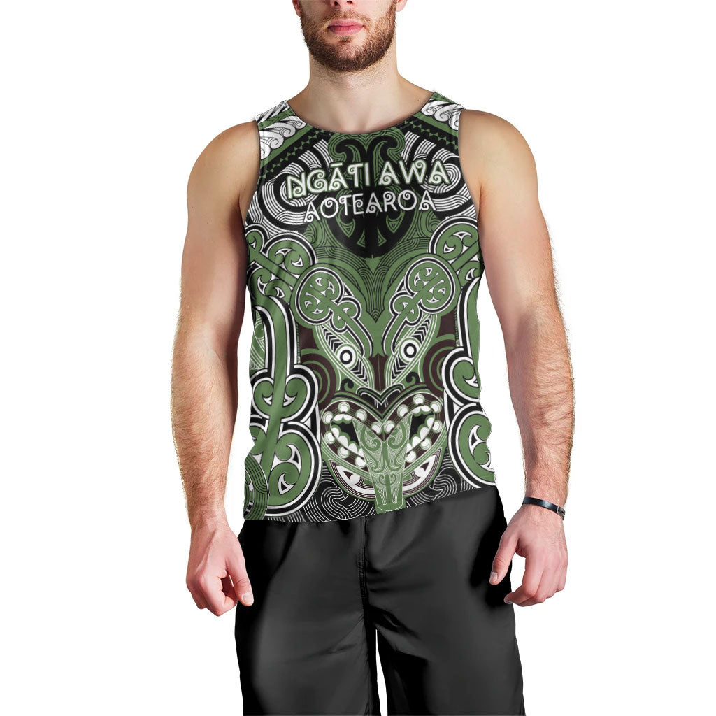 Aotearoa Iwi Ngati Awa Personalised Men Tank Top Maori Kowhaiwhai Pattern LT19 - Polynesian Pride