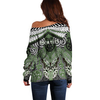 Aotearoa Iwi Ngati Awa Personalised Off Shoulder Sweater Maori Kowhaiwhai Pattern LT19 - Polynesian Pride