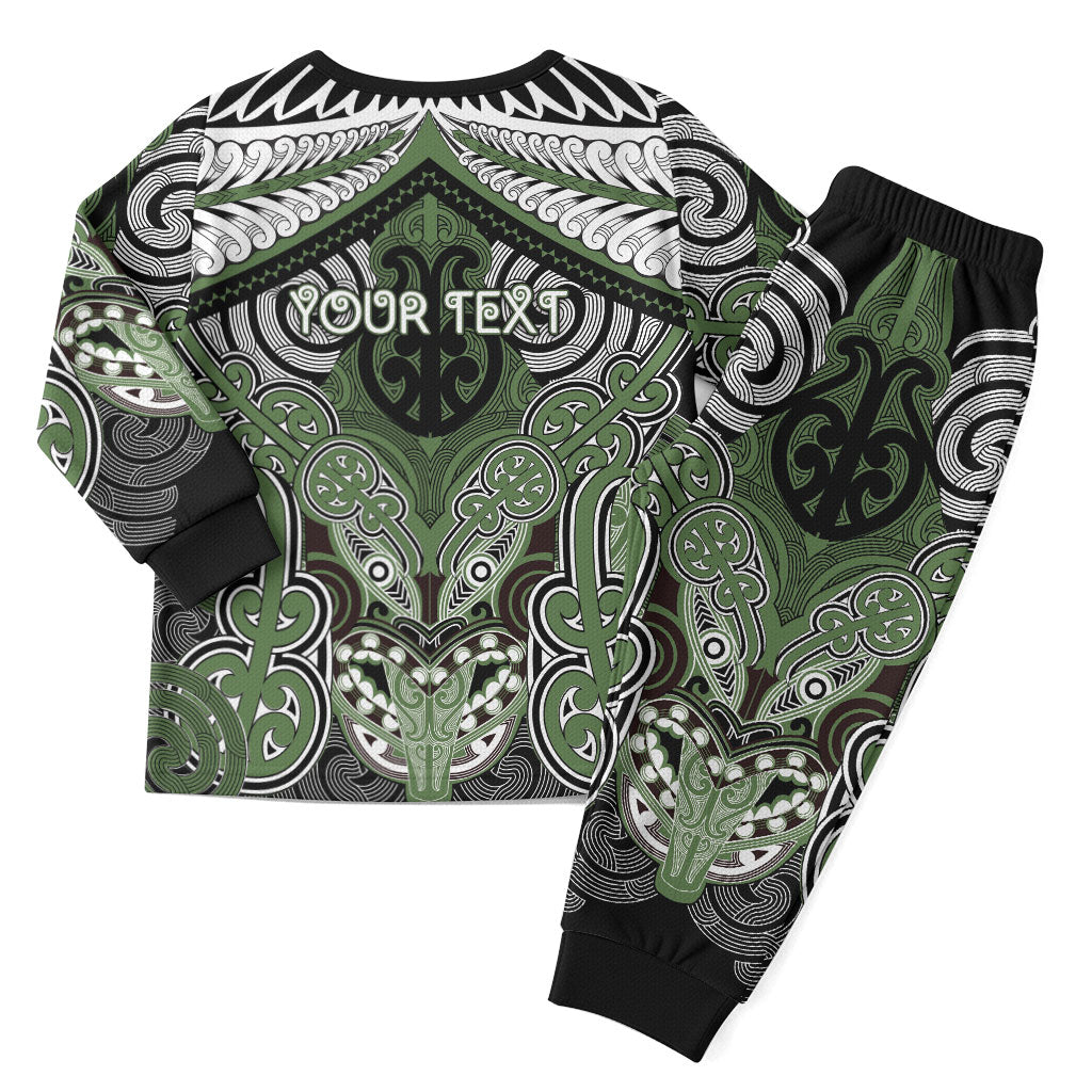 Aotearoa Iwi Ngati Awa Personalised Christmas Pajama Set Maori Kowhaiwhai Pattern LT19 - Polynesian Pride