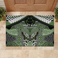 Aotearoa Iwi Ngati Awa Rubber Doormat Maori Kowhaiwhai Pattern LT19 Green - Polynesian Pride