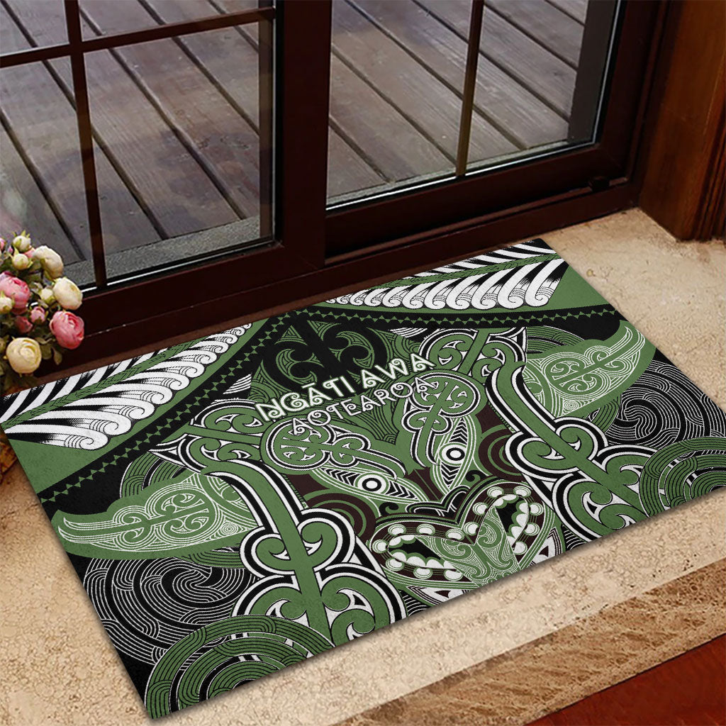 Aotearoa Iwi Ngati Awa Rubber Doormat Maori Kowhaiwhai Pattern LT19 - Polynesian Pride