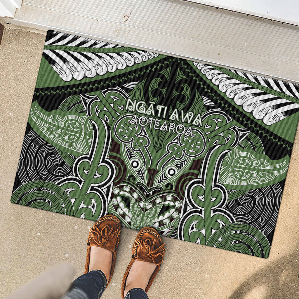Aotearoa Iwi Ngati Awa Rubber Doormat Maori Kowhaiwhai Pattern LT19 - Polynesian Pride