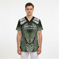 Aotearoa Iwi Ngati Awa Personalised Scrub Top Maori Kowhaiwhai Pattern LT19 - Polynesian Pride