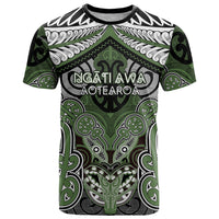Aotearoa Iwi Ngati Awa Personalised T Shirt Maori Kowhaiwhai Pattern LT19 Green - Polynesian Pride