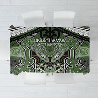 Aotearoa Iwi Ngati Awa Tablecloth Maori Kowhaiwhai Pattern LT19 Green - Polynesian Pride