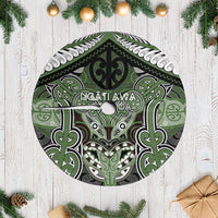 Aotearoa Iwi Ngati Awa Tree Skirt Maori Kowhaiwhai Pattern LT19 Casual Green - Polynesian Pride
