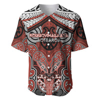 Aotearoa Iwi Rongowhakaata Personalised Baseball Jersey Maori Kowhaiwhai Pattern LT19 Red - Polynesian Pride