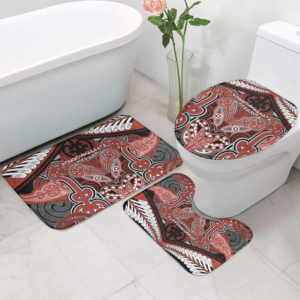 Aotearoa Iwi Rongowhakaata Bathroom Set Maori Kowhaiwhai Pattern LT19 - Polynesian Pride