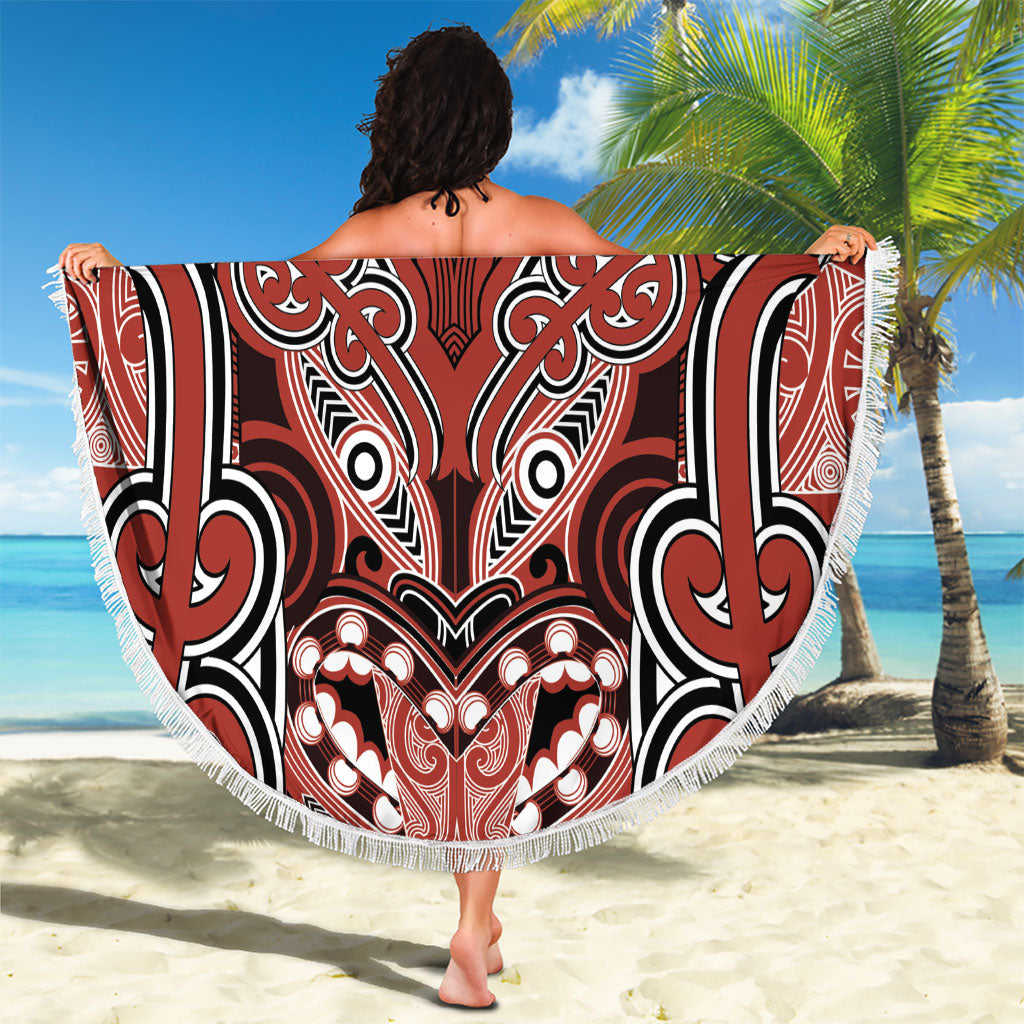 Aotearoa Iwi Rongowhakaata Beach Blanket Maori Kowhaiwhai Pattern LT19 - Polynesian Pride