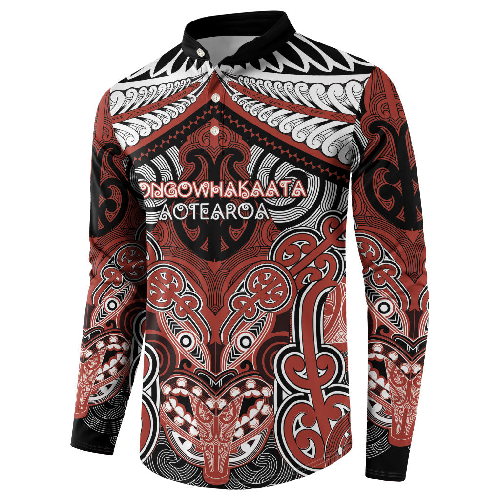 Aotearoa Iwi Rongowhakaata Personalised Button Sweatshirt Maori Kowhaiwhai Pattern LT19 - Polynesian Pride