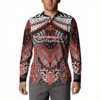 Aotearoa Iwi Rongowhakaata Personalised Button Sweatshirt Maori Kowhaiwhai Pattern LT19 - Polynesian Pride
