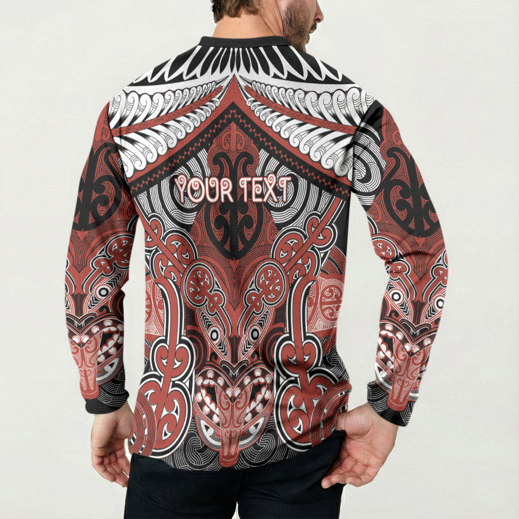 Aotearoa Iwi Rongowhakaata Personalised Button Sweatshirt Maori Kowhaiwhai Pattern LT19 - Polynesian Pride
