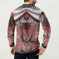 Aotearoa Iwi Rongowhakaata Personalised Button Sweatshirt Maori Kowhaiwhai Pattern LT19 - Polynesian Pride