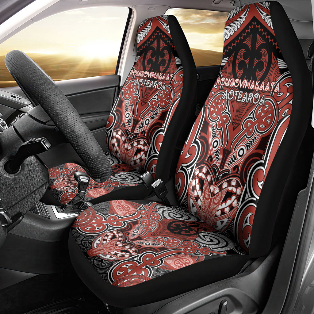 Aotearoa Iwi Rongowhakaata Car Seat Cover Maori Kowhaiwhai Pattern LT19 - Polynesian Pride