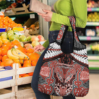 Aotearoa Iwi Rongowhakaata Grocery Bag Maori Kowhaiwhai Pattern LT19 - Polynesian Pride