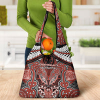 Aotearoa Iwi Rongowhakaata Grocery Bag Maori Kowhaiwhai Pattern LT19 - Polynesian Pride