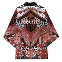 Aotearoa Iwi Rongowhakaata Personalised Kimono Maori Kowhaiwhai Pattern LT19 - Polynesian Pride
