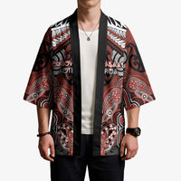 Aotearoa Iwi Rongowhakaata Personalised Kimono Maori Kowhaiwhai Pattern LT19 - Polynesian Pride