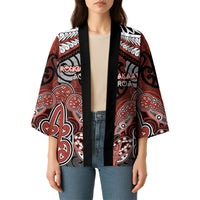 Aotearoa Iwi Rongowhakaata Personalised Kimono Maori Kowhaiwhai Pattern LT19 - Polynesian Pride