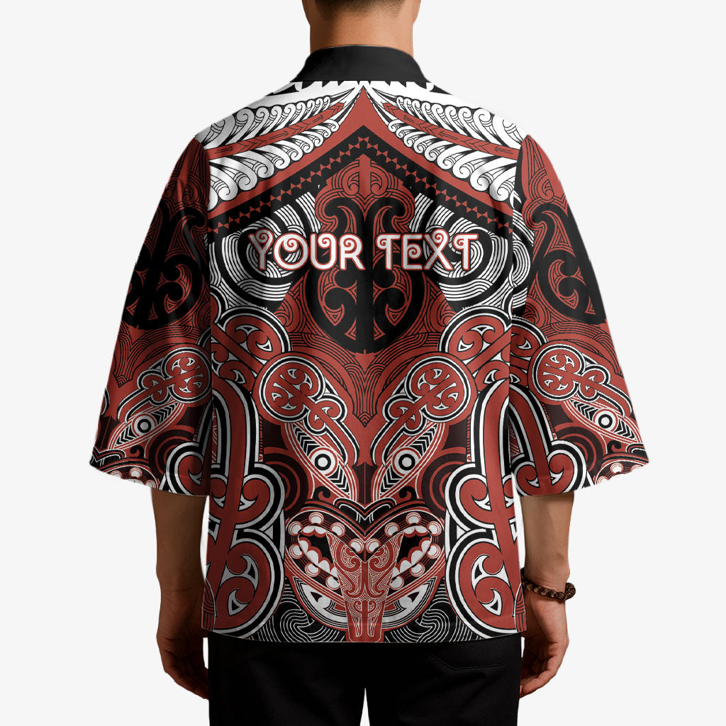 Aotearoa Iwi Rongowhakaata Personalised Kimono Maori Kowhaiwhai Pattern LT19 - Polynesian Pride