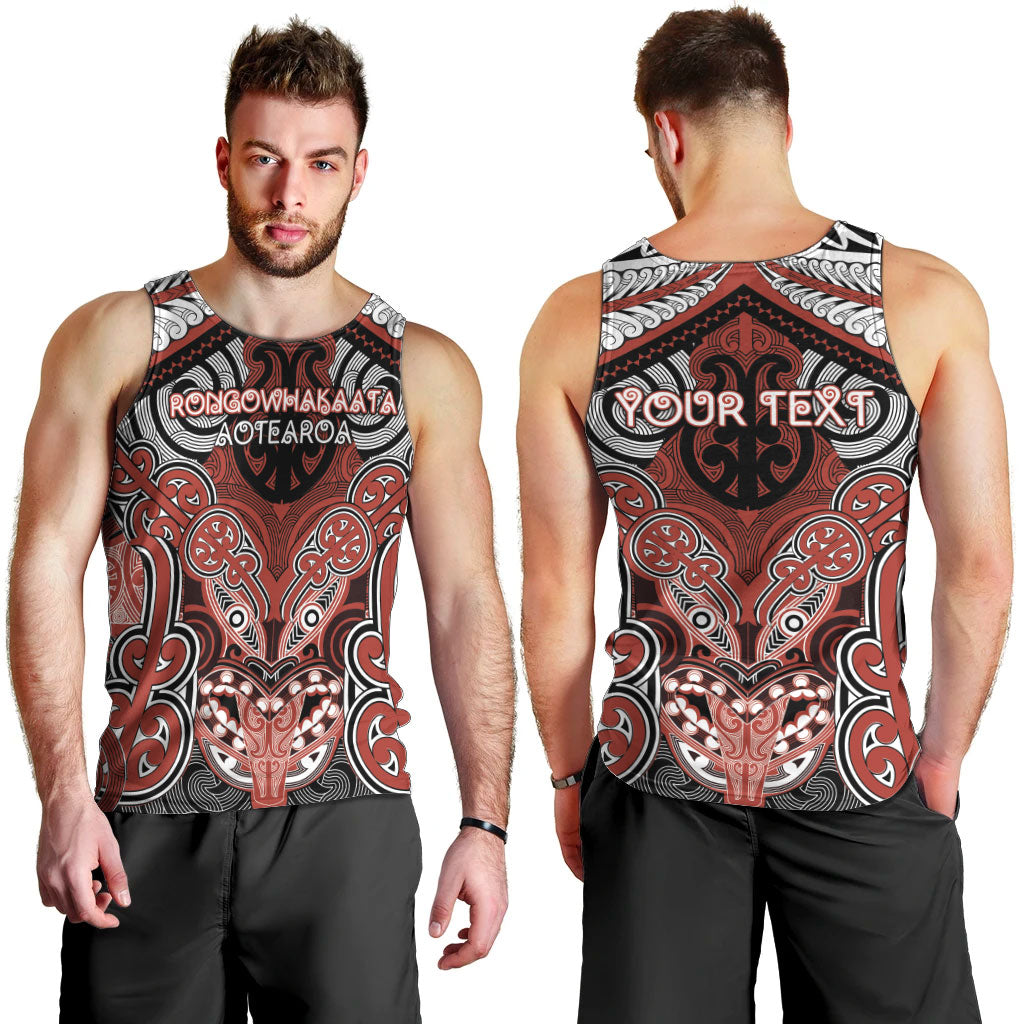 Aotearoa Iwi Rongowhakaata Personalised Men Tank Top Maori Kowhaiwhai Pattern LT19 - Polynesian Pride