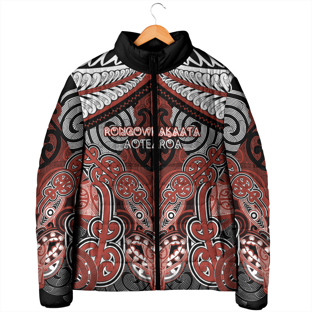 Aotearoa Iwi Rongowhakaata Personalised Padded Jacket Maori Kowhaiwhai Pattern LT19 - Polynesian Pride