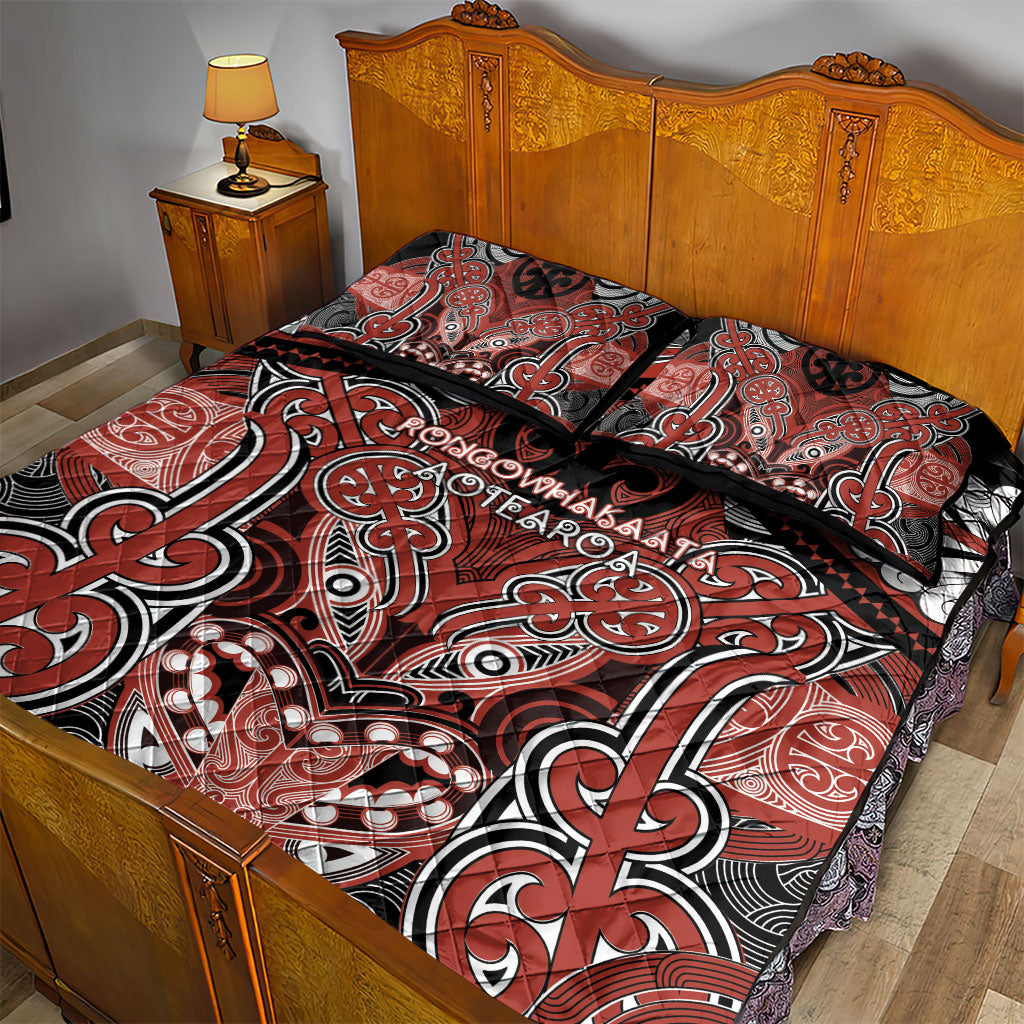 Aotearoa Iwi Rongowhakaata Quilt Bed Set Maori Kowhaiwhai Pattern LT19 - Polynesian Pride