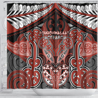 Aotearoa Iwi Rongowhakaata Shower Curtain Maori Kowhaiwhai Pattern LT19 - Polynesian Pride
