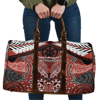 Aotearoa Iwi Rongowhakaata Travel Bag Maori Kowhaiwhai Pattern LT19 Red - Polynesian Pride