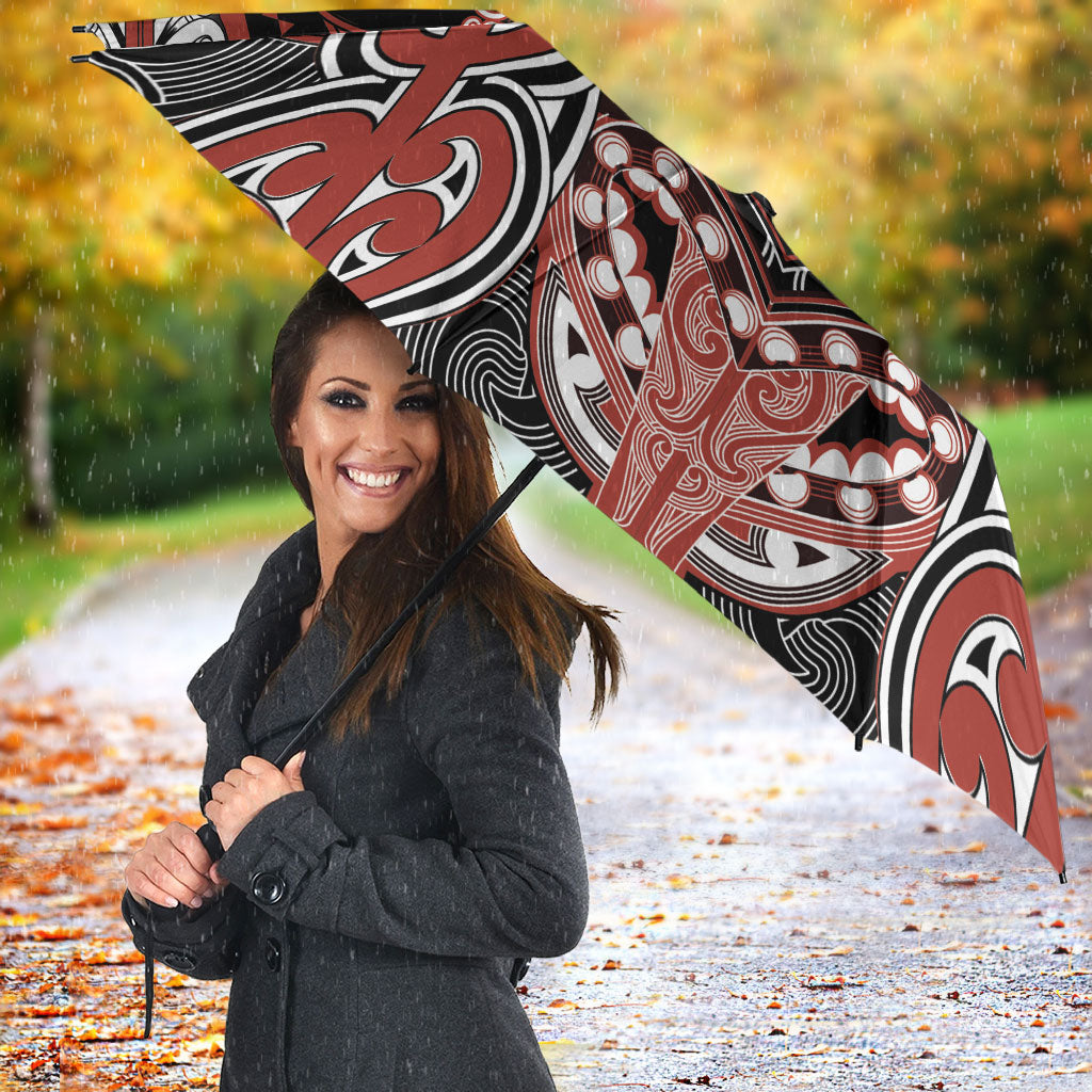 Aotearoa Iwi Rongowhakaata Umbrella Maori Kowhaiwhai Pattern LT19 - Polynesian Pride
