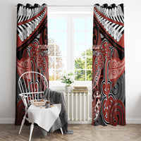 Aotearoa Iwi Rongowhakaata Window Curtain Maori Kowhaiwhai Pattern LT19 - Polynesian Pride