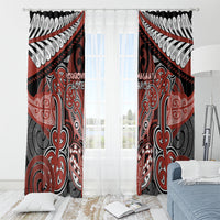 Aotearoa Iwi Rongowhakaata Window Curtain Maori Kowhaiwhai Pattern LT19 - Polynesian Pride