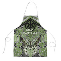 Aotearoa Iwi Ngati Raukawa Apron Maori Kowhaiwhai Pattern LT19 Green - Polynesian Pride