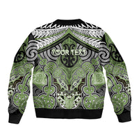 Aotearoa Iwi Ngati Raukawa Personalised Bomber Jacket Maori Kowhaiwhai Pattern LT19 - Polynesian Pride