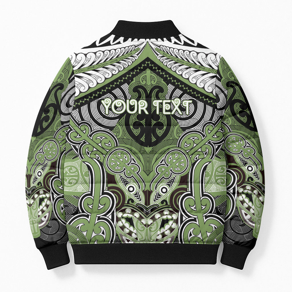Aotearoa Iwi Ngati Raukawa Personalised Bomber Puffer Jacket Maori Kowhaiwhai Pattern LT19 - Polynesian Pride