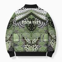 Aotearoa Iwi Ngati Raukawa Personalised Bomber Puffer Jacket Maori Kowhaiwhai Pattern LT19 - Polynesian Pride