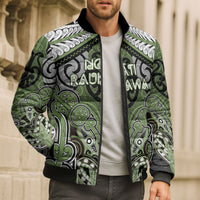 Aotearoa Iwi Ngati Raukawa Personalised Bomber Puffer Jacket Maori Kowhaiwhai Pattern LT19 - Polynesian Pride