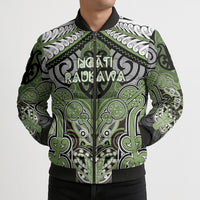 Aotearoa Iwi Ngati Raukawa Personalised Bomber Puffer Jacket Maori Kowhaiwhai Pattern LT19 - Polynesian Pride