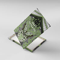 Aotearoa Iwi Ngati Raukawa Canvas Wall Art Maori Kowhaiwhai Pattern LT19 With Frame Green - Polynesian Pride