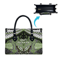 Aotearoa Iwi Ngati Raukawa Leather Bag Maori Kowhaiwhai Pattern LT19 - Polynesian Pride