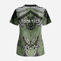 Aotearoa Iwi Ngati Raukawa Personalised Scrub Top Maori Kowhaiwhai Pattern LT19 - Polynesian Pride