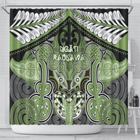 Aotearoa Iwi Ngati Raukawa Shower Curtain Maori Kowhaiwhai Pattern LT19 - Polynesian Pride