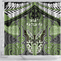 Aotearoa Iwi Ngati Raukawa Shower Curtain Maori Kowhaiwhai Pattern LT19 - Polynesian Pride